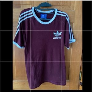 Burgundy Adidas shirt